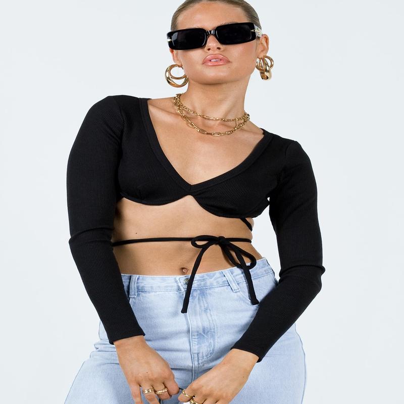 Armitage Long Sleeve Top Black