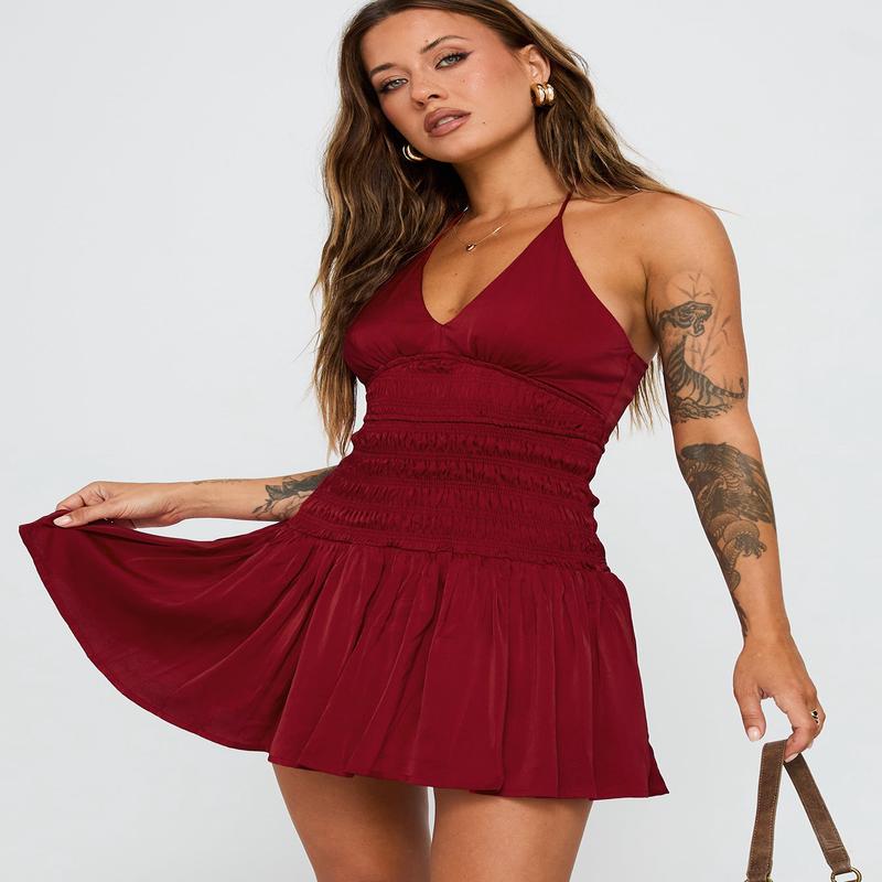 Mariachi Mini Dress Red