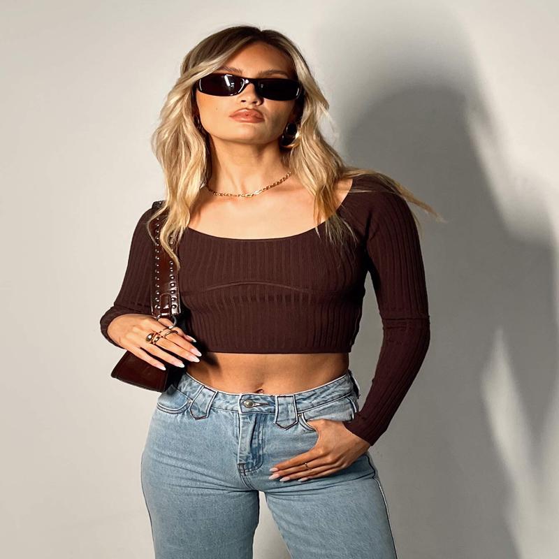 Havill Long Sleeve Top Brown