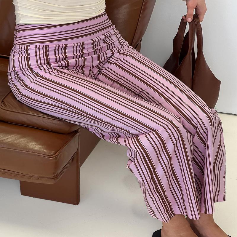 Leocadie Pants Pink Stripe