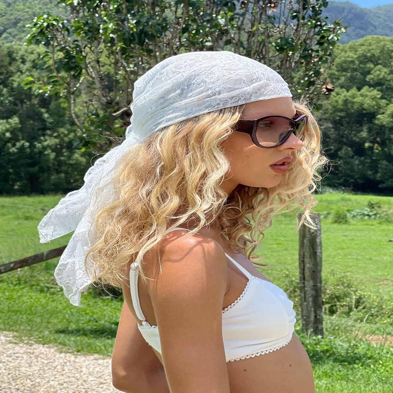 Nellie Scarf White Lace