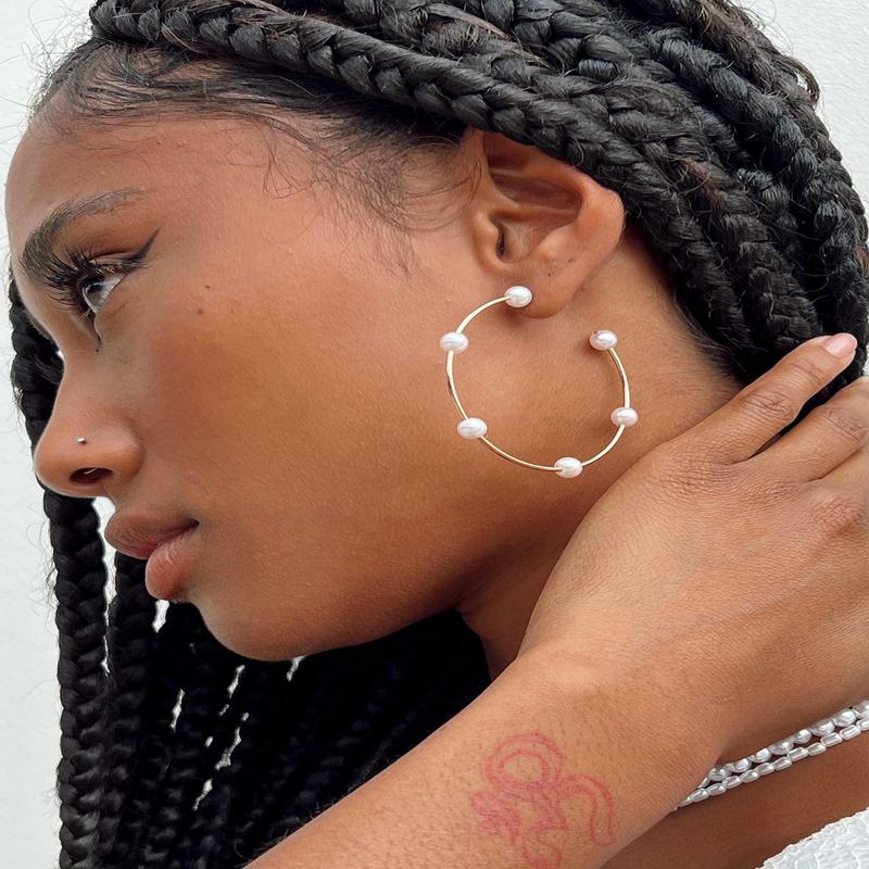 Pearce Hoop Earrings Gold