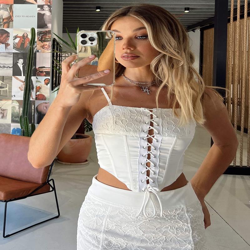 Rutherford Corset Top White