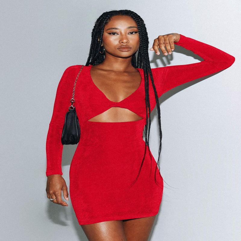 Saffron Mini Dress Red