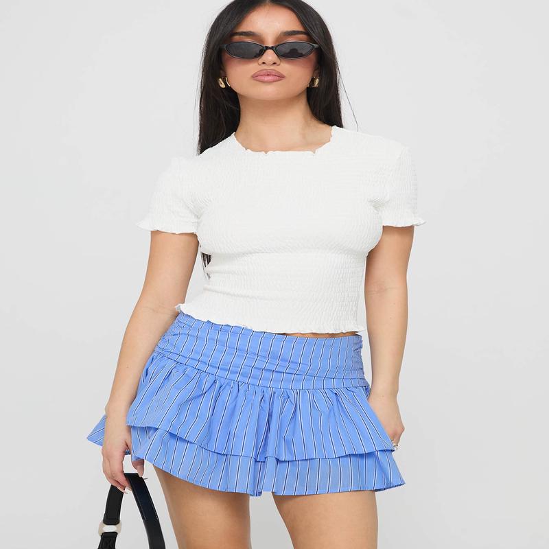 Allegria Layered Skort Blue Stripe