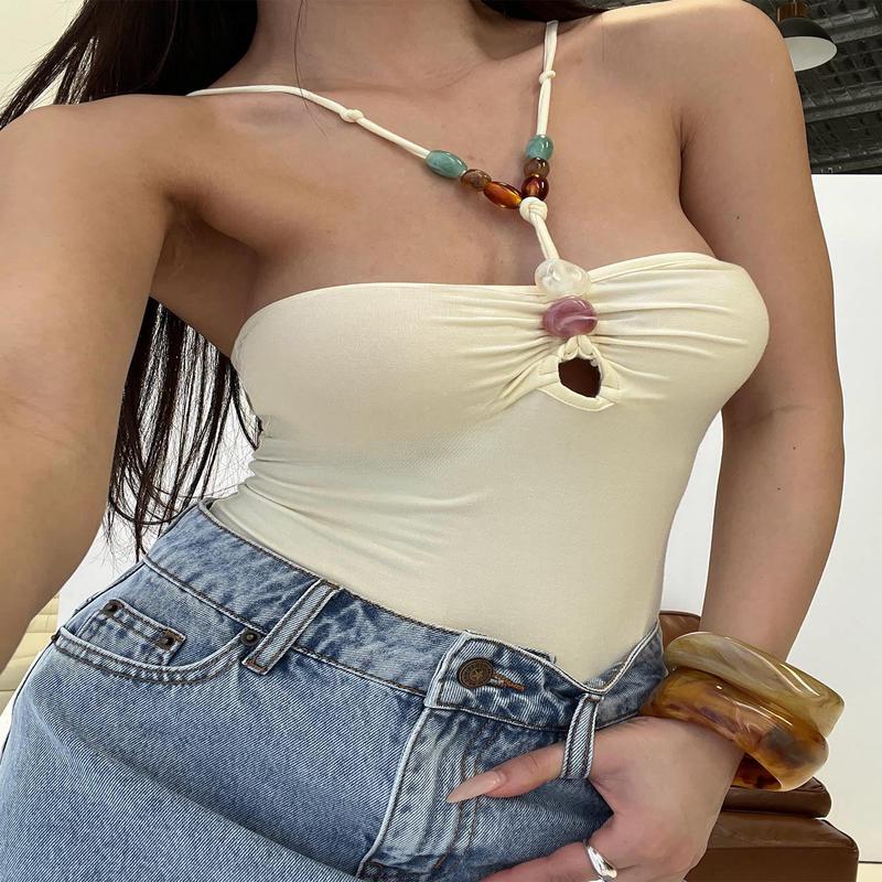 Kianu Beaded Bodysuit Lemon