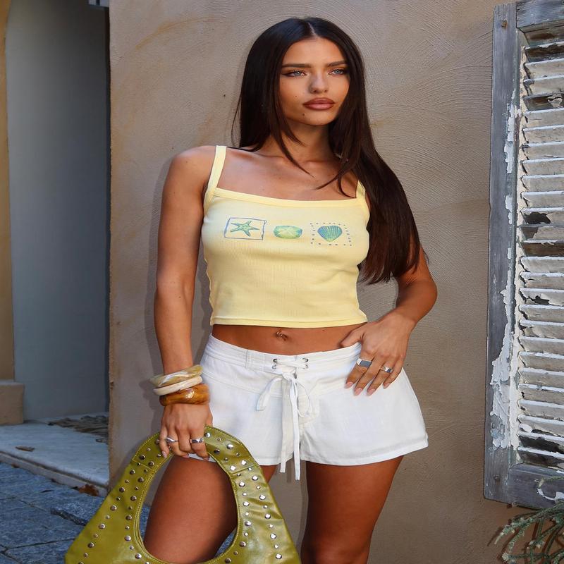 Maesie Tie Up Shorts White