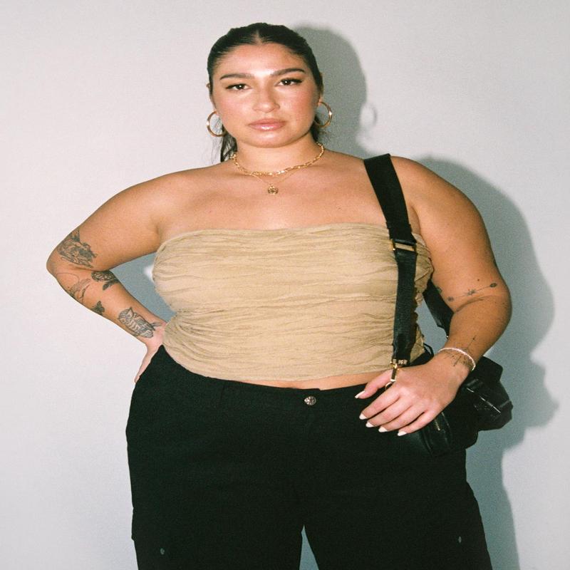 Cecile Strapless Top Mushroom Curve