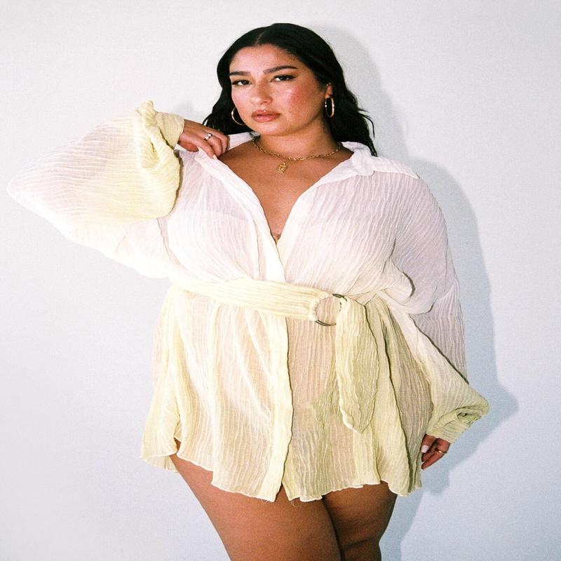 Tune In Shirt Dress Green Curve