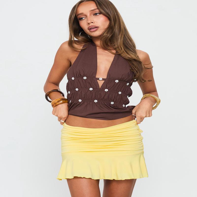 Celebrations Mini Skirt Lemon