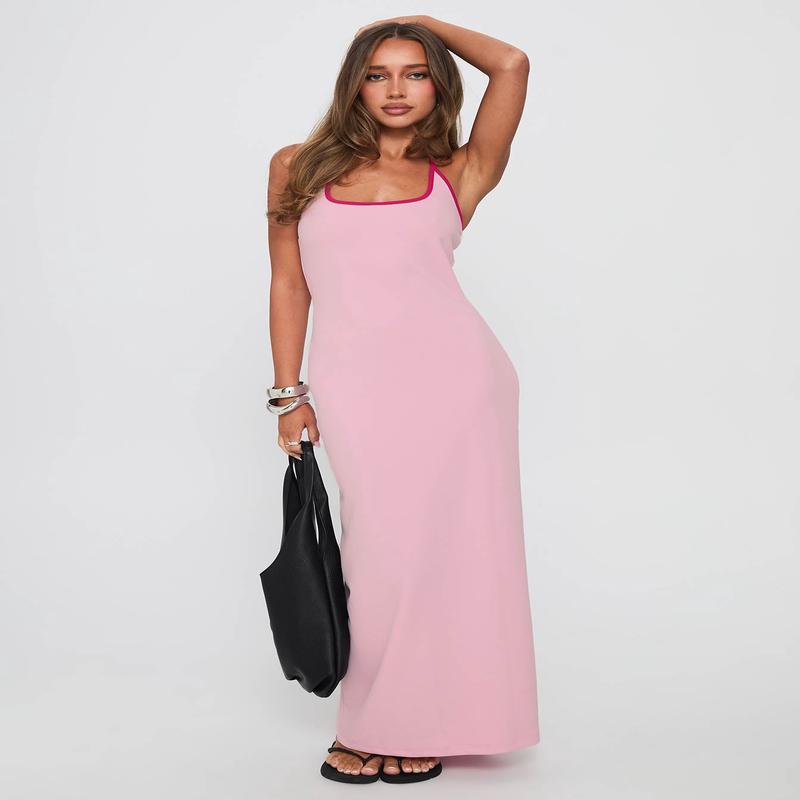 Teisha Halter Maxi Dress Pink