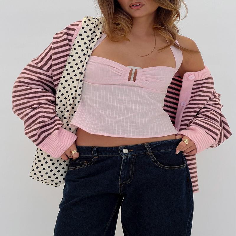 Isabetta Halter Top Pink Petite