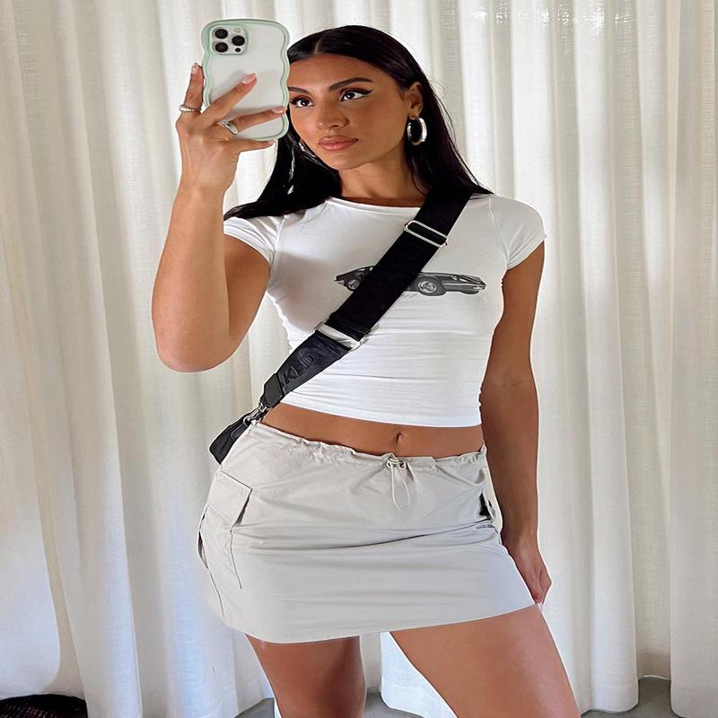 Renwick Chute Mini Skirt Grey