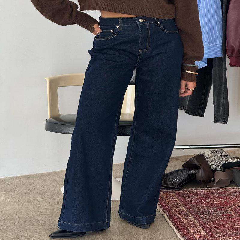Goldie High Rise Wide Leg Jeans Indigo
