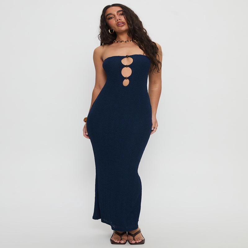 Saijana Strapless Maxi Dress Navy