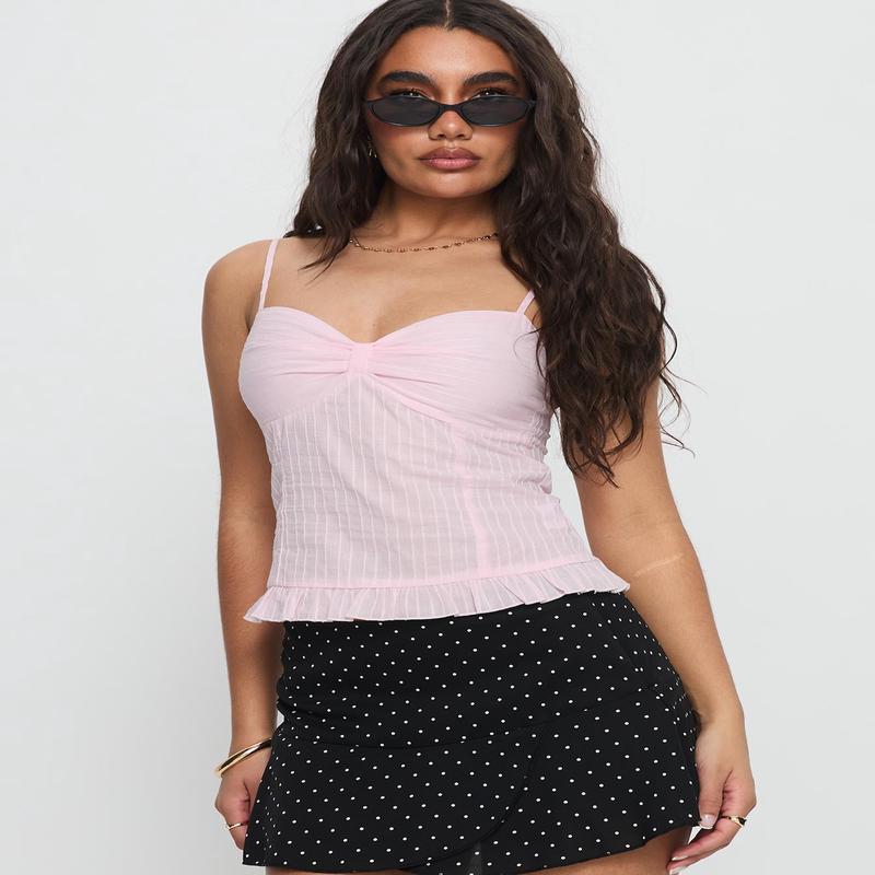 Composed Frill Cami Top Pink