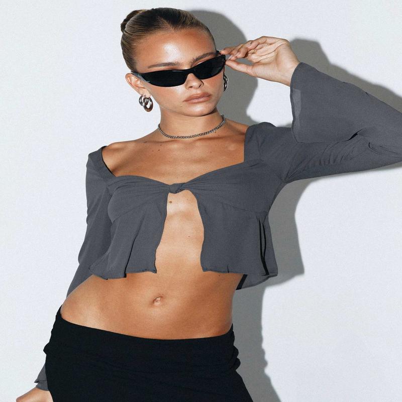 Pearwood Long Sleeve Top Slate