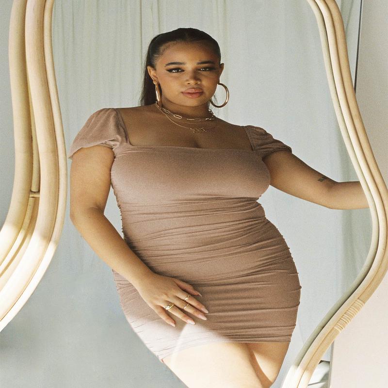 Charvi Mini Dress Tan Curve