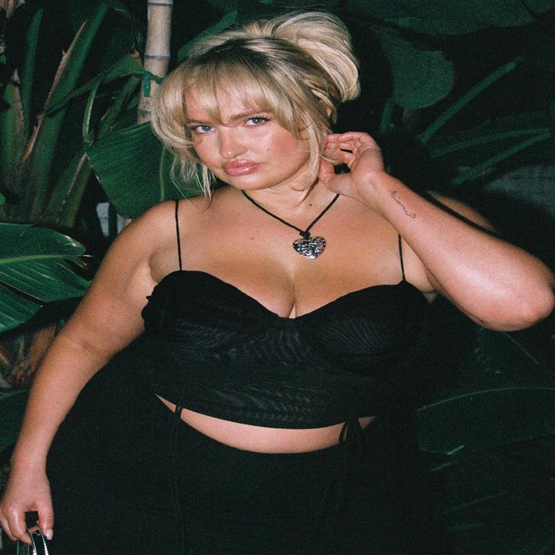 Shine Bright Crop Top Black Curve