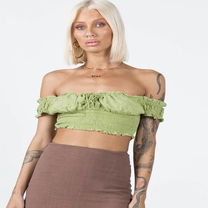 Asner Top Sage Green