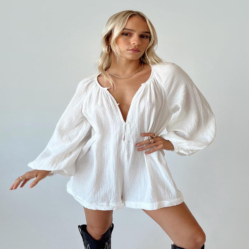Cameron Romper White