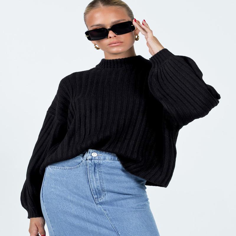 Innerbloom Oversized Sweater Black