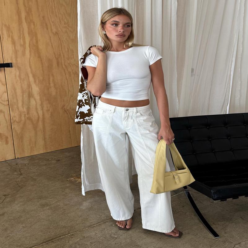 Lando Low Rise Straight Leg Jeans White