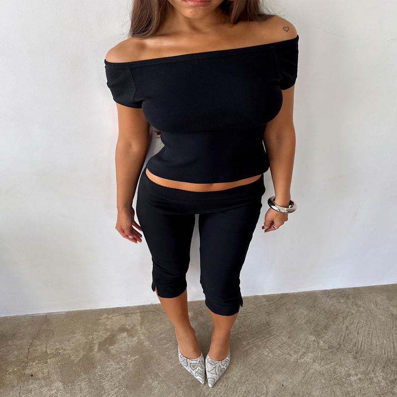 Baseline Boat Neck Top Black