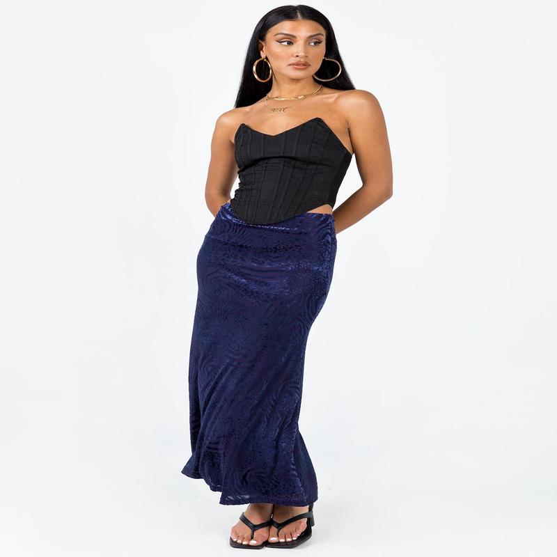 Braxton Maxi Skirt Blue
