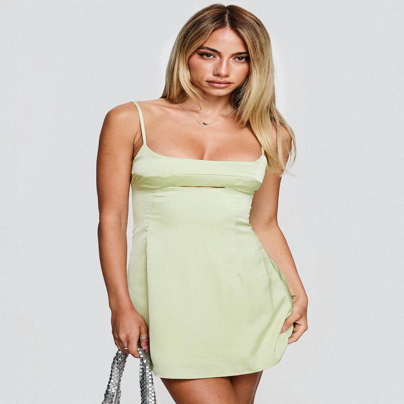 Powell Mini Dress Sage Green