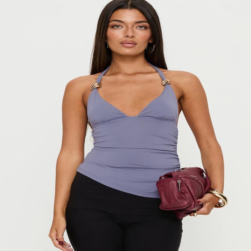 Jessicca Hardware Detail Cami Top Blue