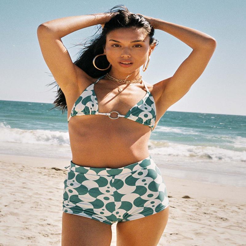 Tyla Swim Shorts Green Multi