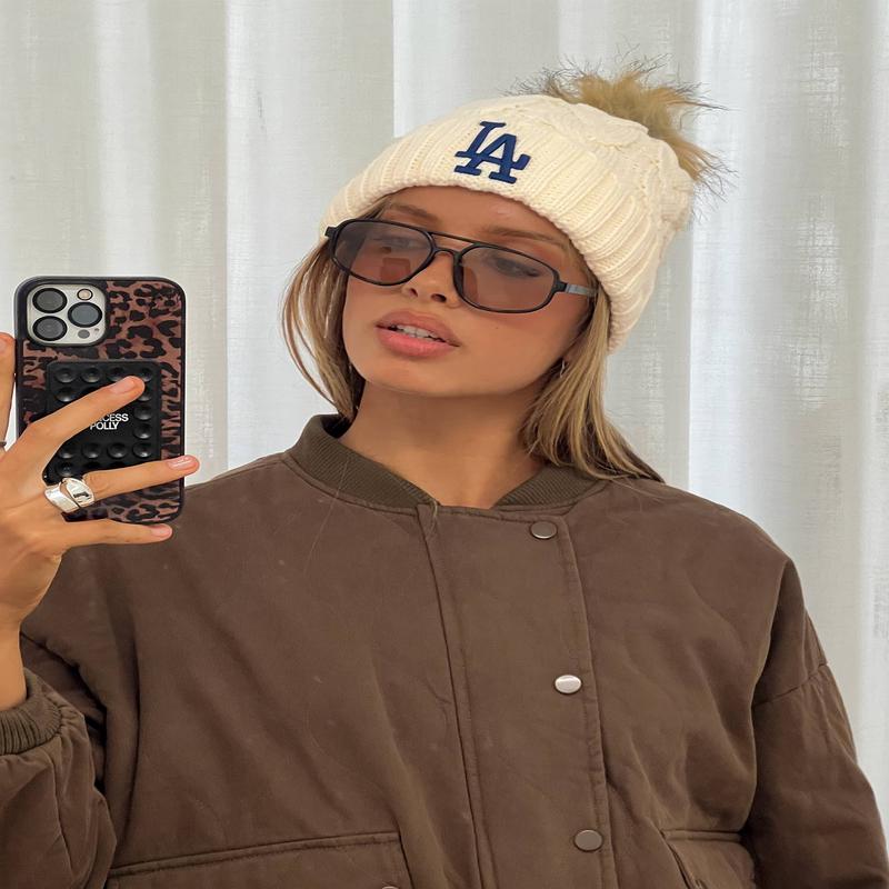 Los Angeles Dodgers Knit Beanie Cream