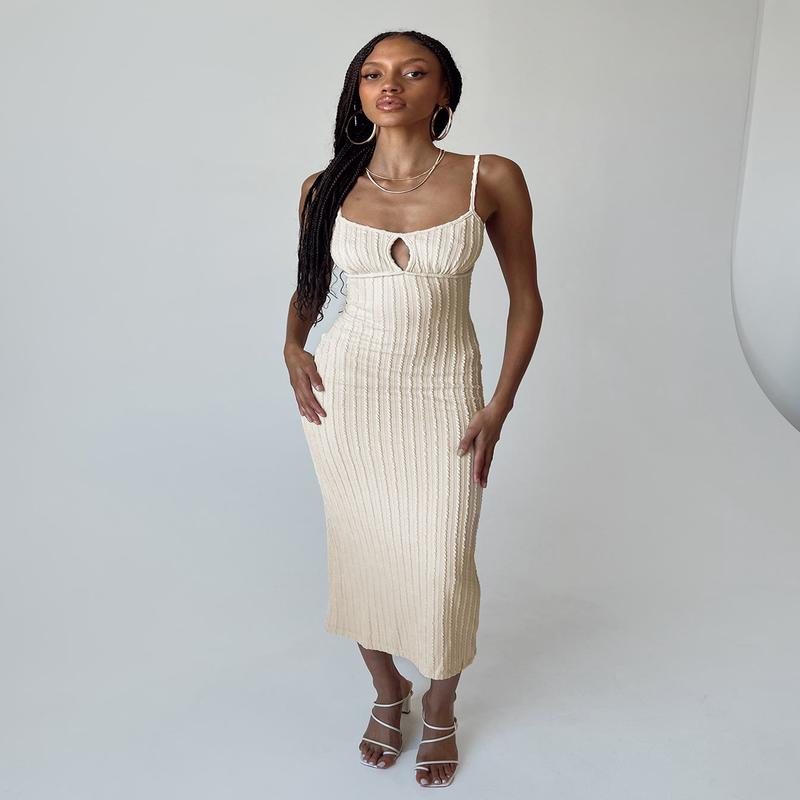Maila Midi Dress Beige