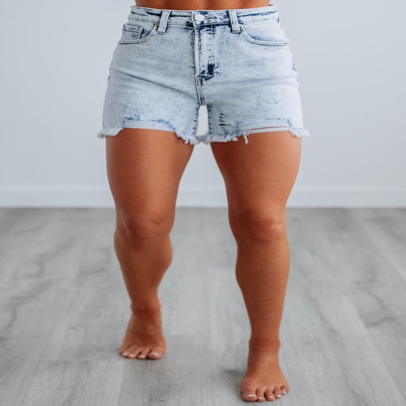 Maddie Risen Shorts - Vintage Light Wash