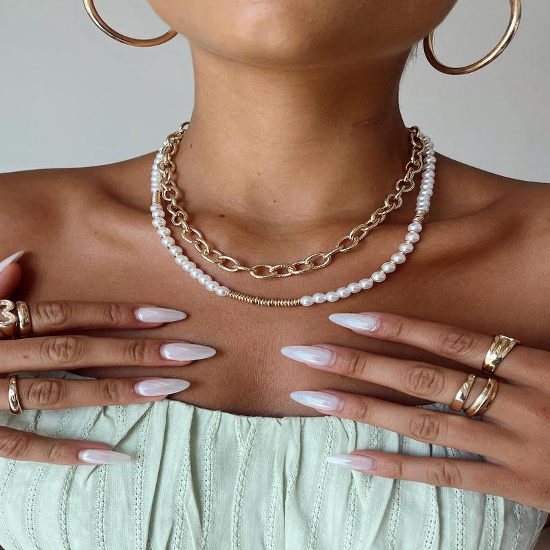 Mathias Necklace Gold / Pearl