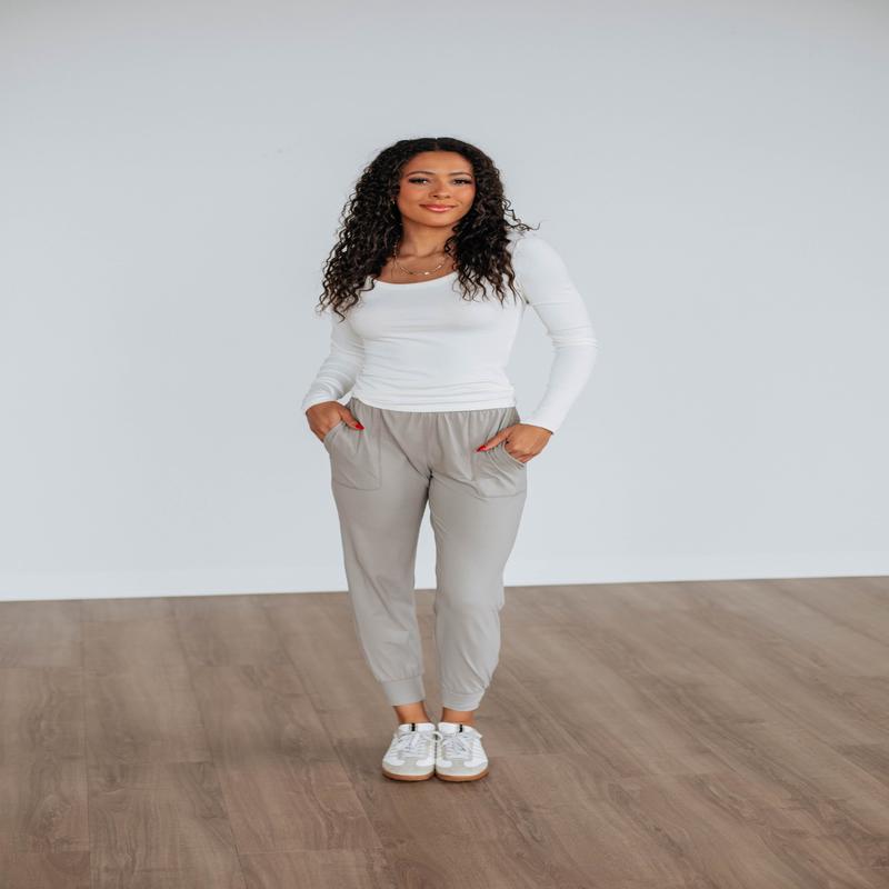 Cloud Nine Joggers - Stone