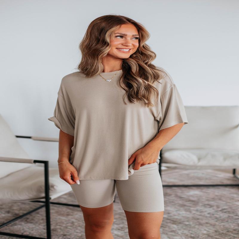 Kaylor Oversized Top - Beige