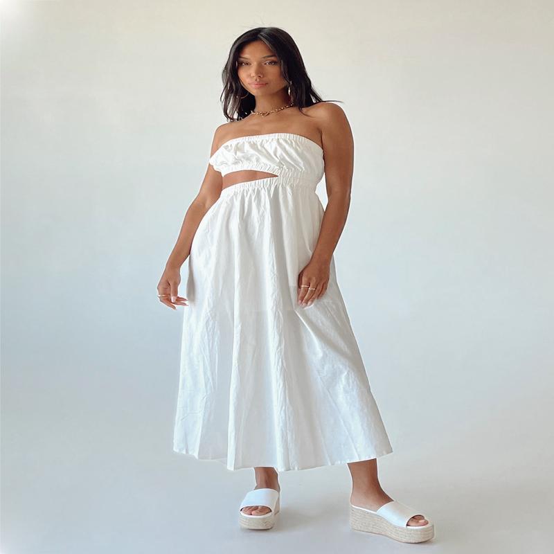 Raquel Midi Dress White