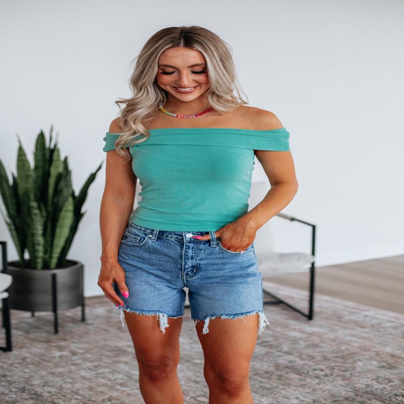 Chelsie Off The Shoulder Top - Jade