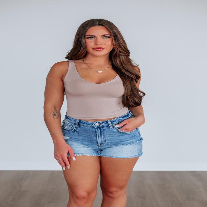 Malina Basic Tank - Taupe