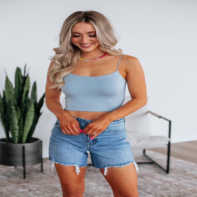 Mila Basic Tank - Slate Blue