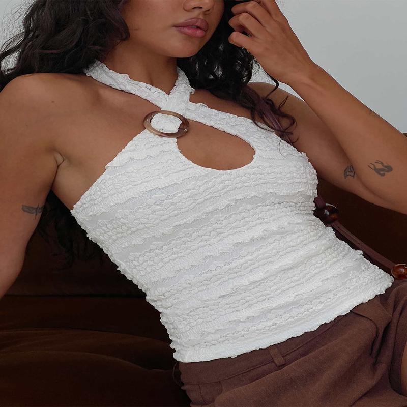 Quell Lace Top White