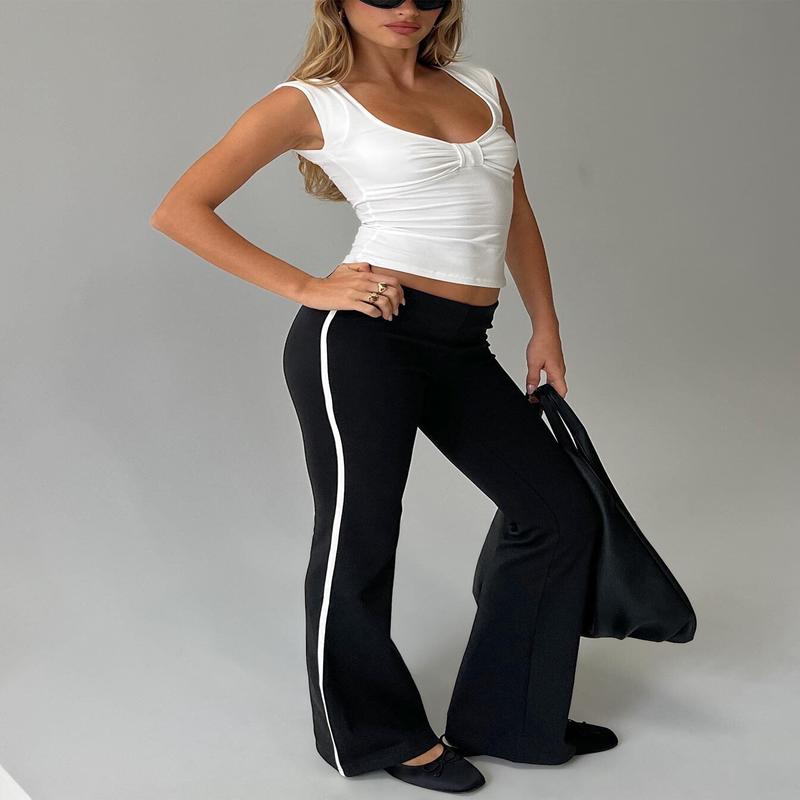 Simki Jersey Flare Pants Black