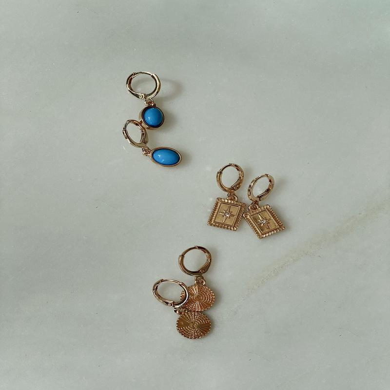 Brolin Earring Pack Gold / Blue
