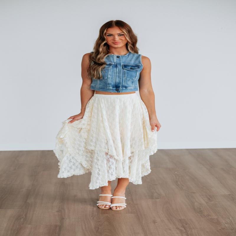 Giselle Lace Midi Skirt