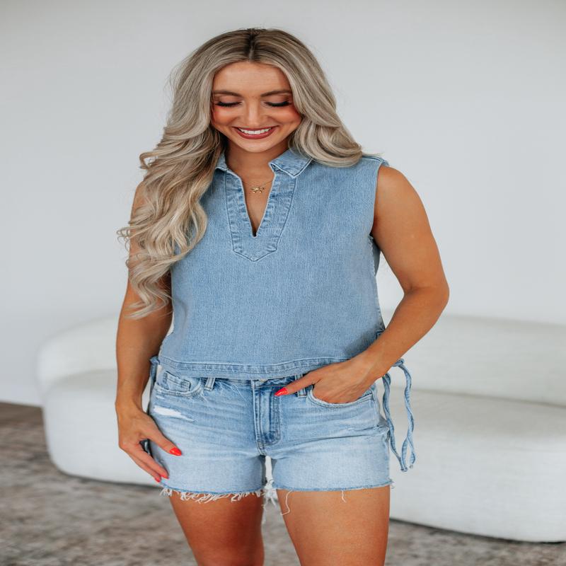 Leighton KanCan Denim Top