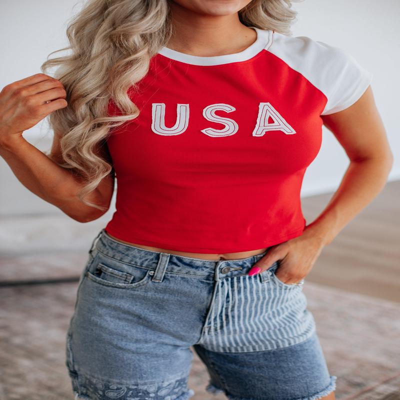 Team USA Tee - Cherry