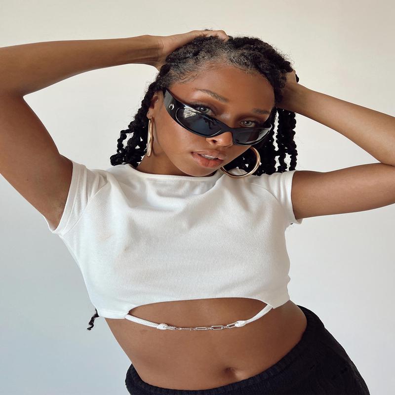 Arian Cut Out Tee White