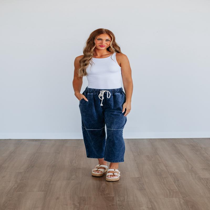 Making Things Right Pants -  Navy